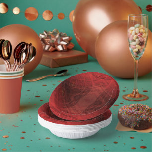 Acceptance   Red Meditation Medallions Paper Plate