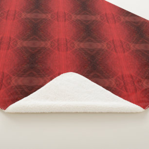 Acceptance   Red Meditation Medallions Sherpa Blanket