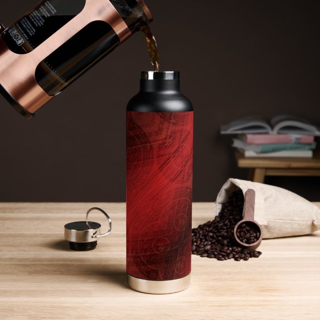 Acceptance | Red Meditation Medallions Water Bottle (Coffee)