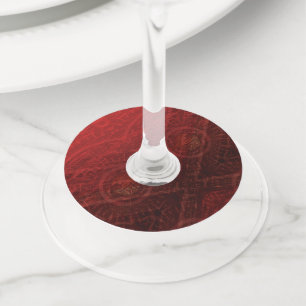 Acceptance   Red Meditation Medallions Wine Glass Tag