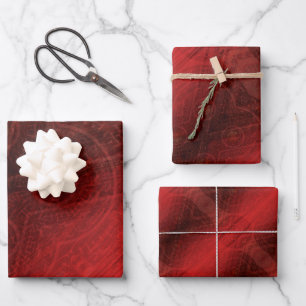 Acceptance   Red Meditation Medallions Wrapping Paper Sheet