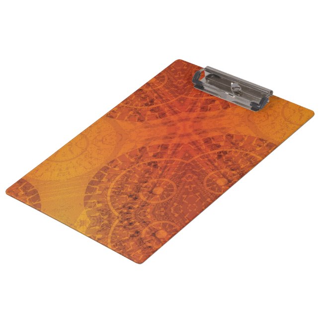 Acceptance | Red Orange Yellow Boho Medallions Clipboard (Angled)