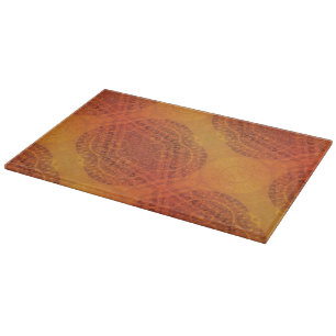 Acceptance   Red Orange Yellow Boho Medallions Cutting Board