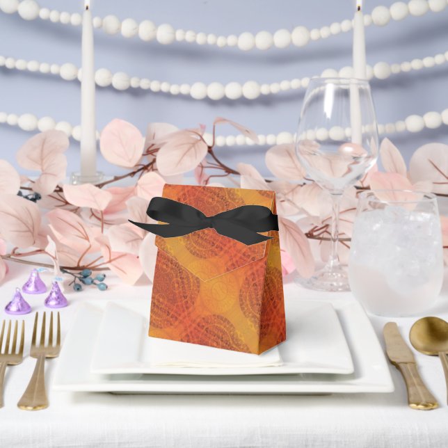 Acceptance | Red Orange Yellow Boho Medallions Favour Box (Wedding)