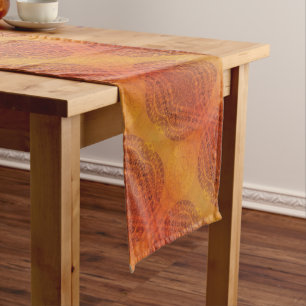 Acceptance   Red Orange Yellow Boho Medallions Long Table Runner