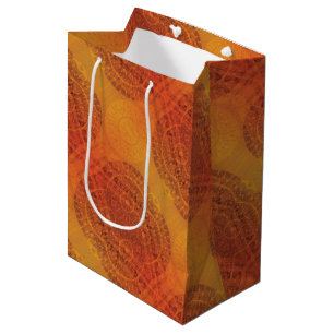 Acceptance   Red Orange Yellow Boho Medallions Medium Gift Bag