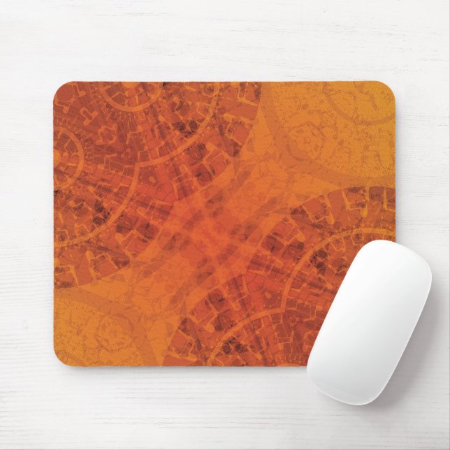 Acceptance | Red Orange Yellow Boho Medallions Mouse Mat (With Mouse)