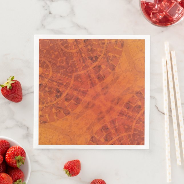 Acceptance | Red Orange Yellow Boho Medallions Napkin (Insitu)