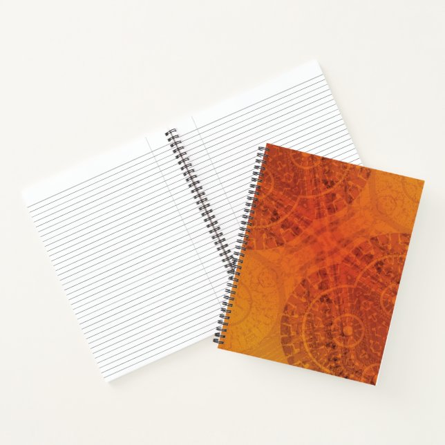 Acceptance | Red Orange Yellow Boho Medallions Notebook (Inside)