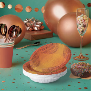 Acceptance Red Orange Yellow Boho Medallions Paper Plate