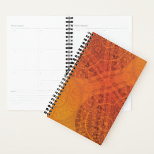 Acceptance   Red Orange Yellow Boho Medallions Planner