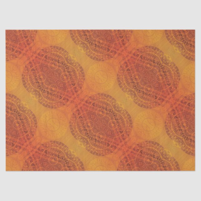 Acceptance | Red Orange Yellow Boho Medallions Tissue Paper (Front)