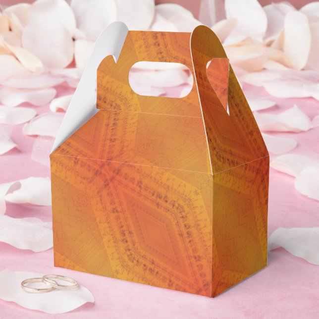 Acceptance | Red Orange Yellow Shibori Pattern Favour Box (Wedding)