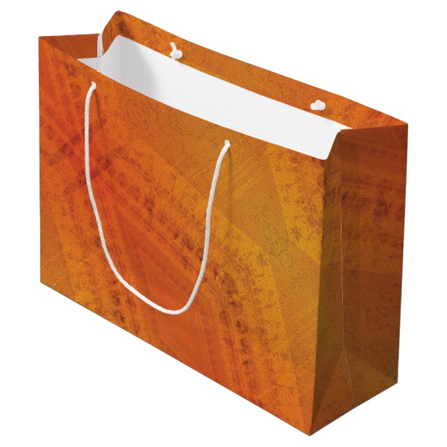 Acceptance | Red Orange Yellow Shibori Pattern Large Gift Bag (Front Angled)