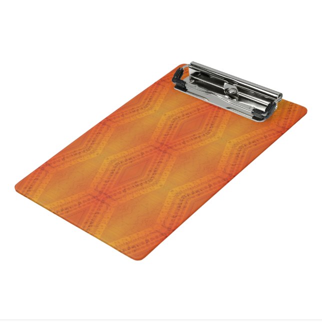 Acceptance | Red Orange Yellow Shibori Pattern Mini Clipboard (Angled3)