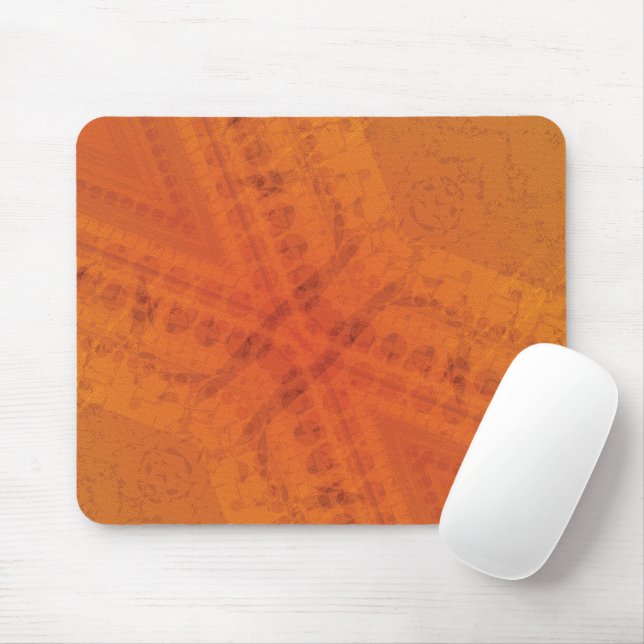 Acceptance | Red Orange Yellow Shibori Pattern Mouse Mat (With Mouse)