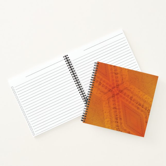 Acceptance | Red Orange Yellow Shibori Pattern Notebook (Inside)
