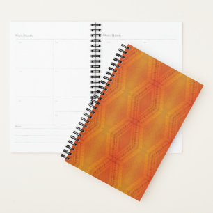 Acceptance Red Orange Yellow Shibori Pattern Planner
