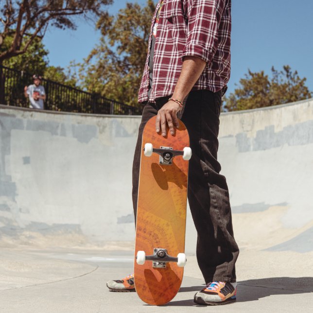 Acceptance | Red Orange Yellow Shibori Pattern Skateboard (Outdoor 2)