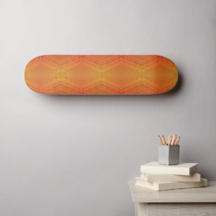 Acceptance   Red Orange Yellow Shibori Pattern Skateboard
