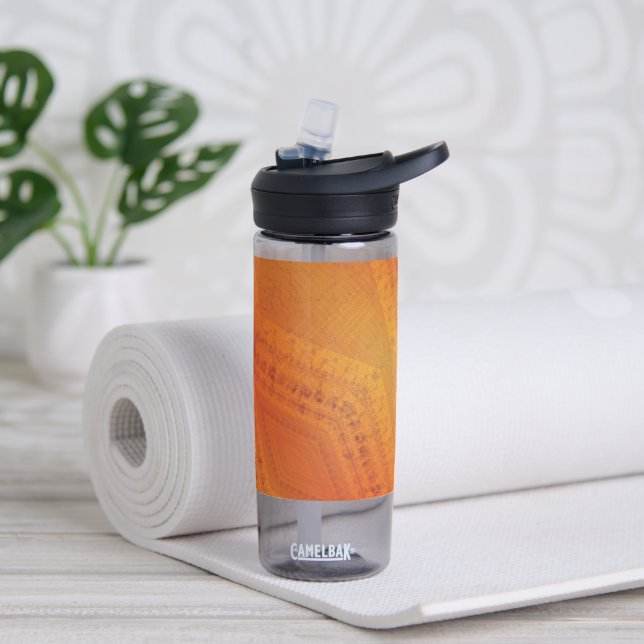 Acceptance | Red Orange Yellow Shibori Pattern Water Bottle (Yoga)