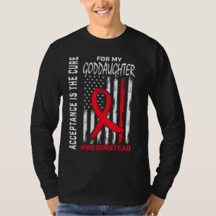 Acceptance Redinstead Red Instead Autism Goddaught T-Shirt