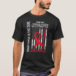 Acceptance Redinstead Red Instead Autism Goddaught T-Shirt