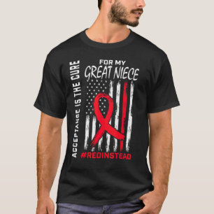 Acceptance Redinstead Red Instead Autism Great Nie T-Shirt