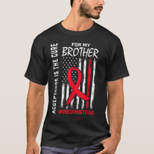 Acceptance Redinstead Wear Red Instead Autism Brot T-Shirt