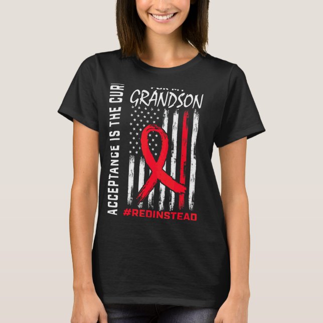 Acceptance Redinstead Wear Red Instead Autism Gran T-Shirt (Front)