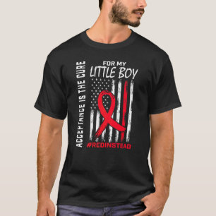 Acceptance Redinstead Wear Red Instead Autism Son T-Shirt