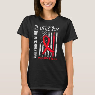 Acceptance Redinstead Wear Red Instead Autism Son T-Shirt