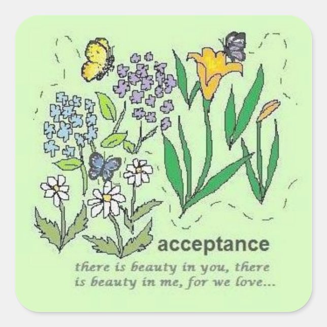 acceptance square sticker (Front)
