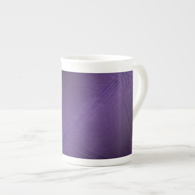 Acceptance | Violet Eclectic Boho Pattern Bone China Mug (Front Right)
