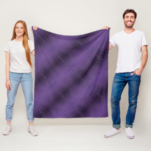 Acceptance   Violet Eclectic Boho Pattern Fleece Blanket