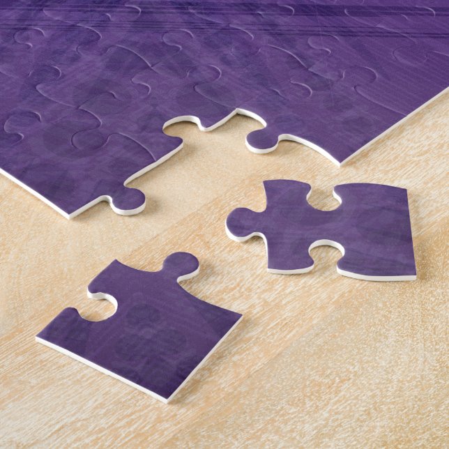 Acceptance | Violet Eclectic Boho Pattern Jigsaw Puzzle (Side)