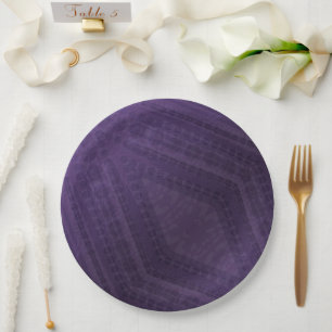 Acceptance   Violet Eclectic Boho Pattern Paper Plate