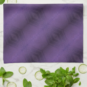 Acceptance   Violet Eclectic Boho Pattern Tea Towel