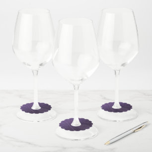 Acceptance Violet Eclectic Boho Pattern Wine Glass Tag