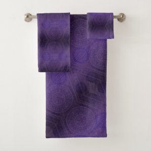 Acceptance   Violet Meditation Medallions Bath Towel Set