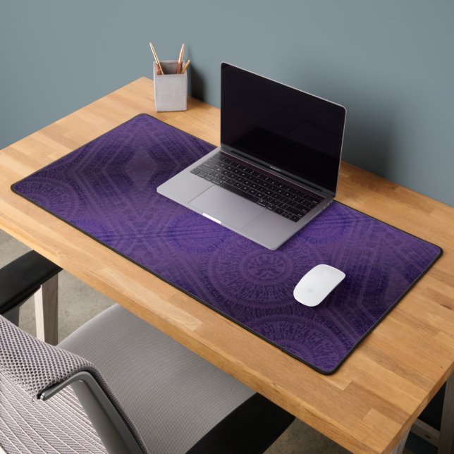 Acceptance | Violet Meditation Medallions Desk Mat (Office 2)