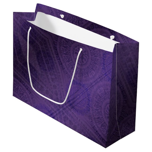 Acceptance | Violet Meditation Medallions Large Gift Bag (Front Angled)