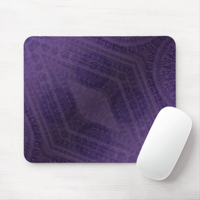 Acceptance | Violet Meditation Medallions Mouse Mat (With Mouse)