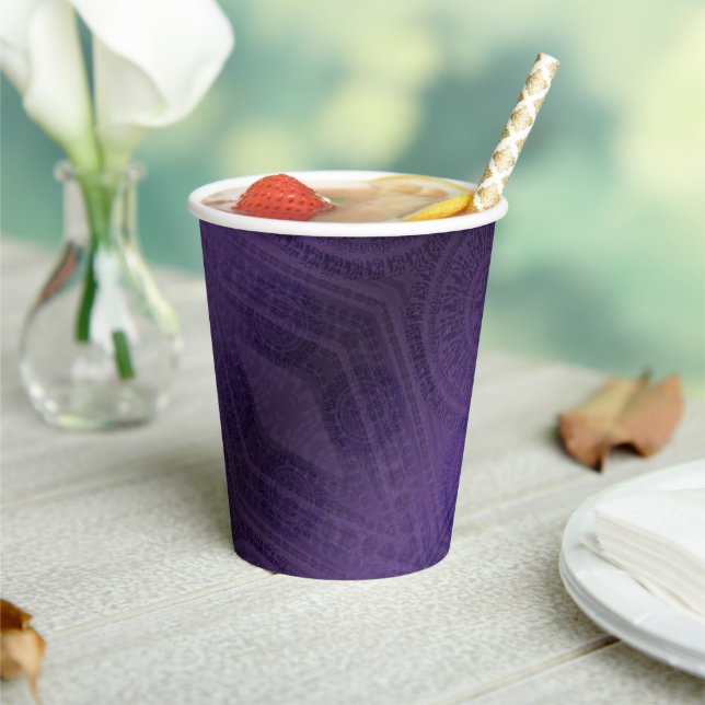 Acceptance | Violet Meditation Medallions Paper Cups (Insitu)