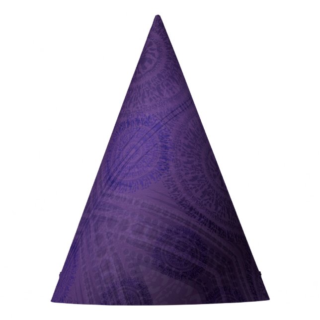Acceptance | Violet Meditation Medallions Party Hat (Front)