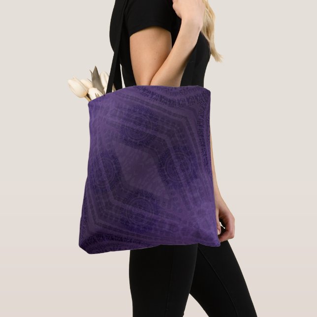 Acceptance | Violet Meditation Medallions Tote Bag (Close Up)