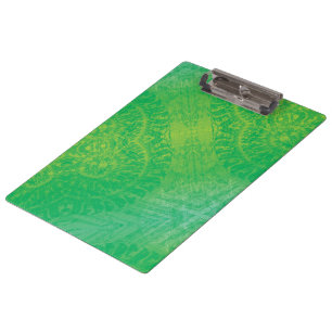 Acceptance Yellow Green Blue Boho Medallions Clipboard