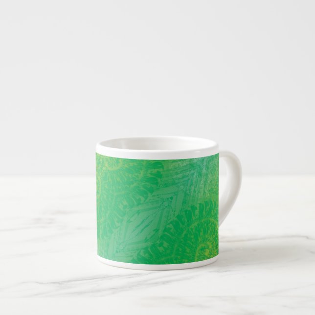 Acceptance | Yellow Green Blue Boho Medallions Espresso Cup (Front Right)