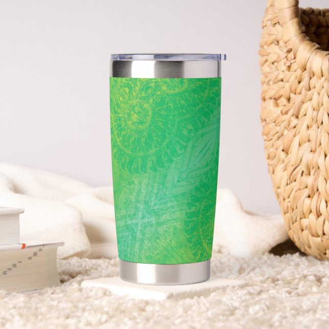 Acceptance | Yellow Green Blue Boho Medallions Insulated Tumbler (Living Room)