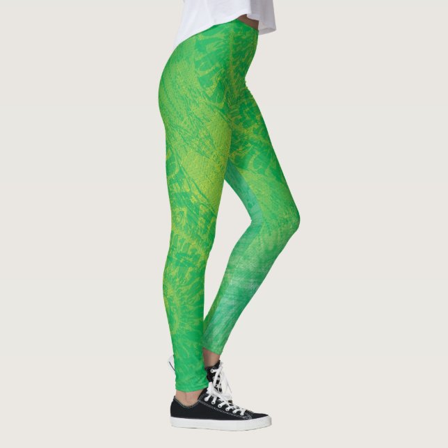 Acceptance | Yellow Green Blue Boho Medallions Leggings (Right)